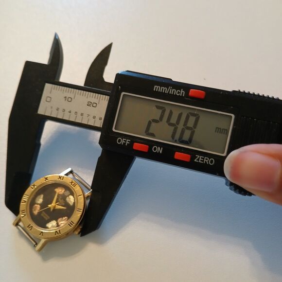 Vintage Black Hills Gold Watch Head Diamond Quartz Roman Numeral Bezel F65318-7 main image 8
